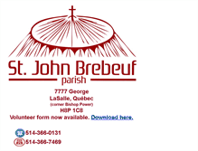 Tablet Screenshot of johnbrebeuf.ca